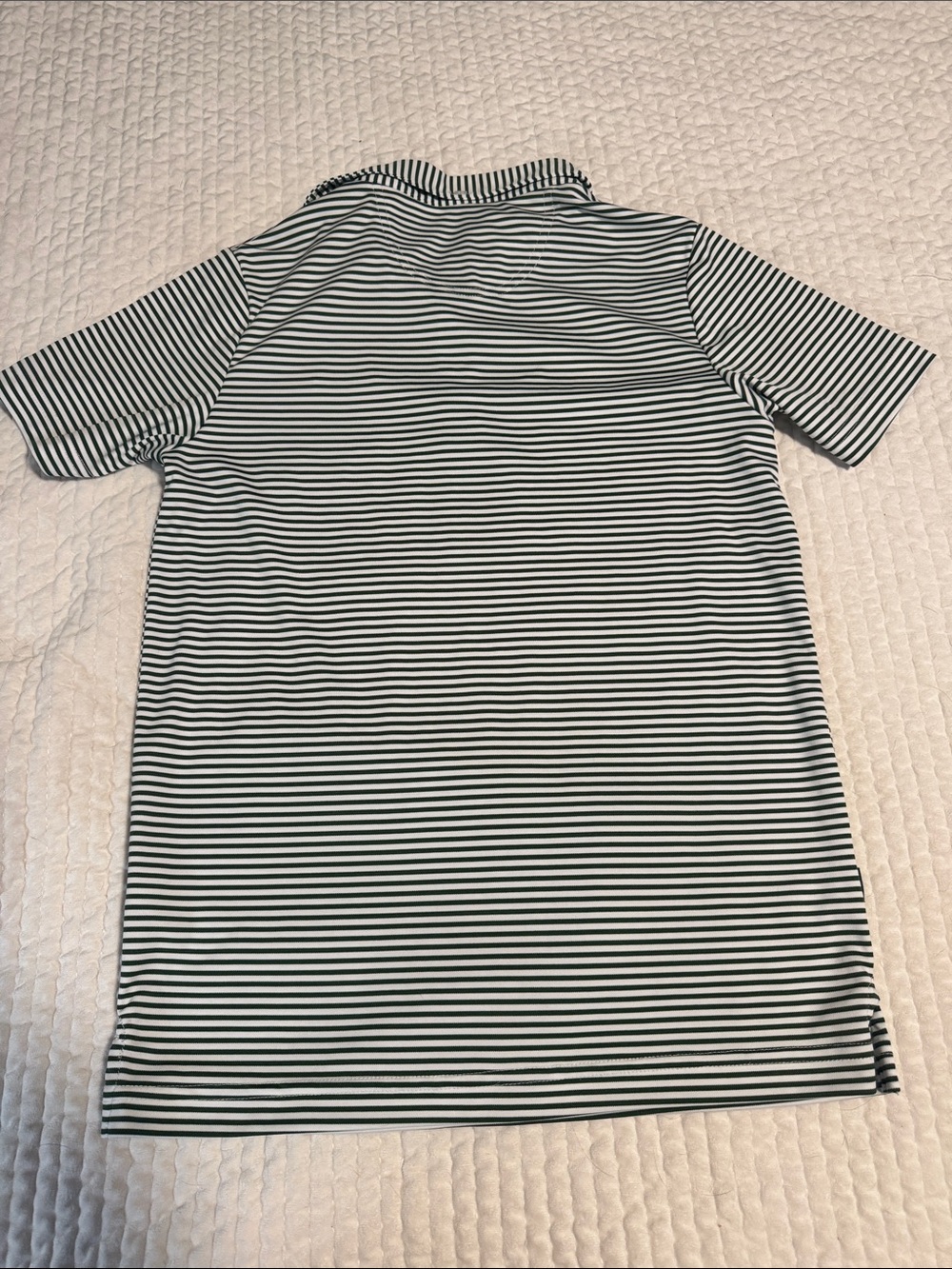 Pinehurst Striped Polo Shirt - Green & White - Picture 5 of 7